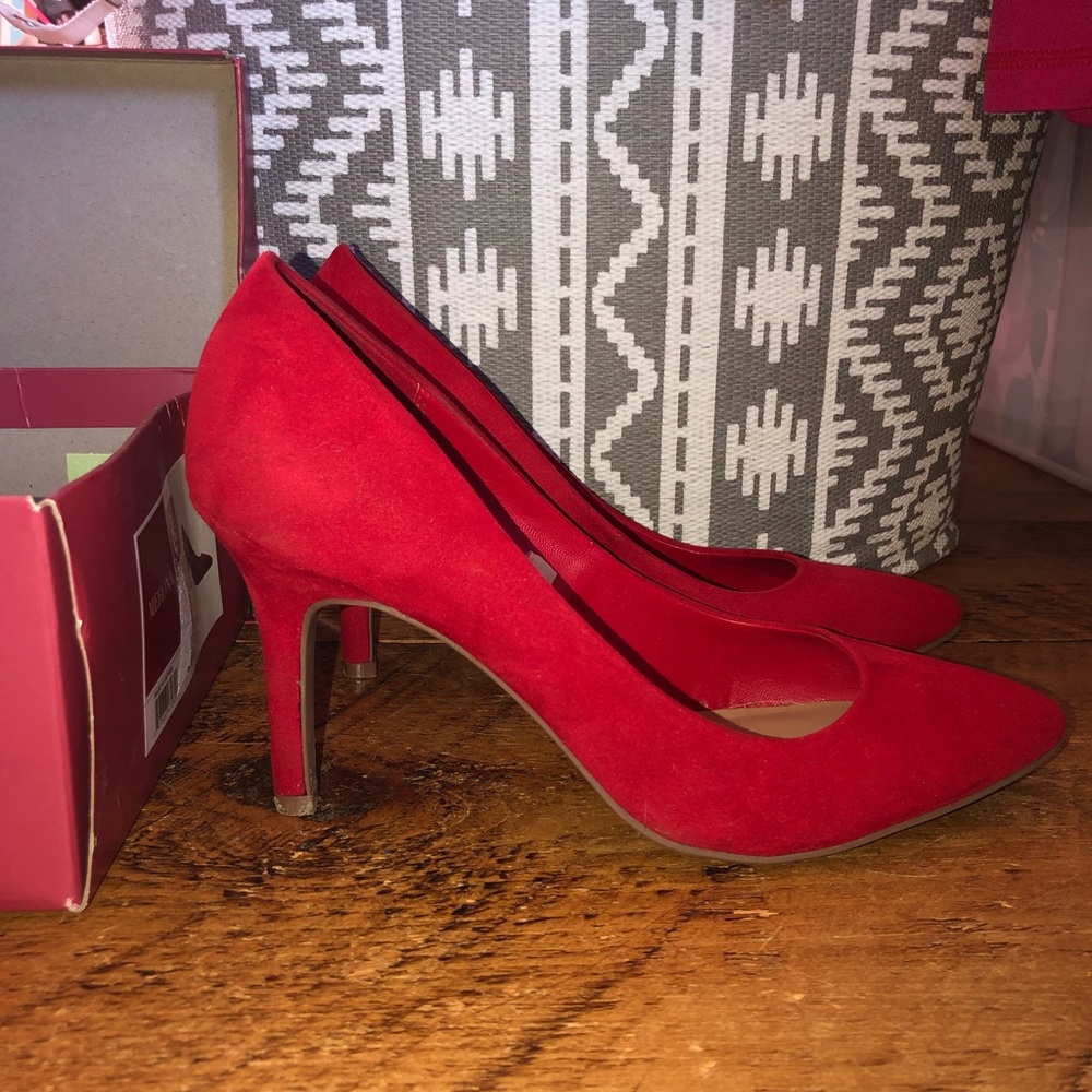 Red Suede Merona Heels